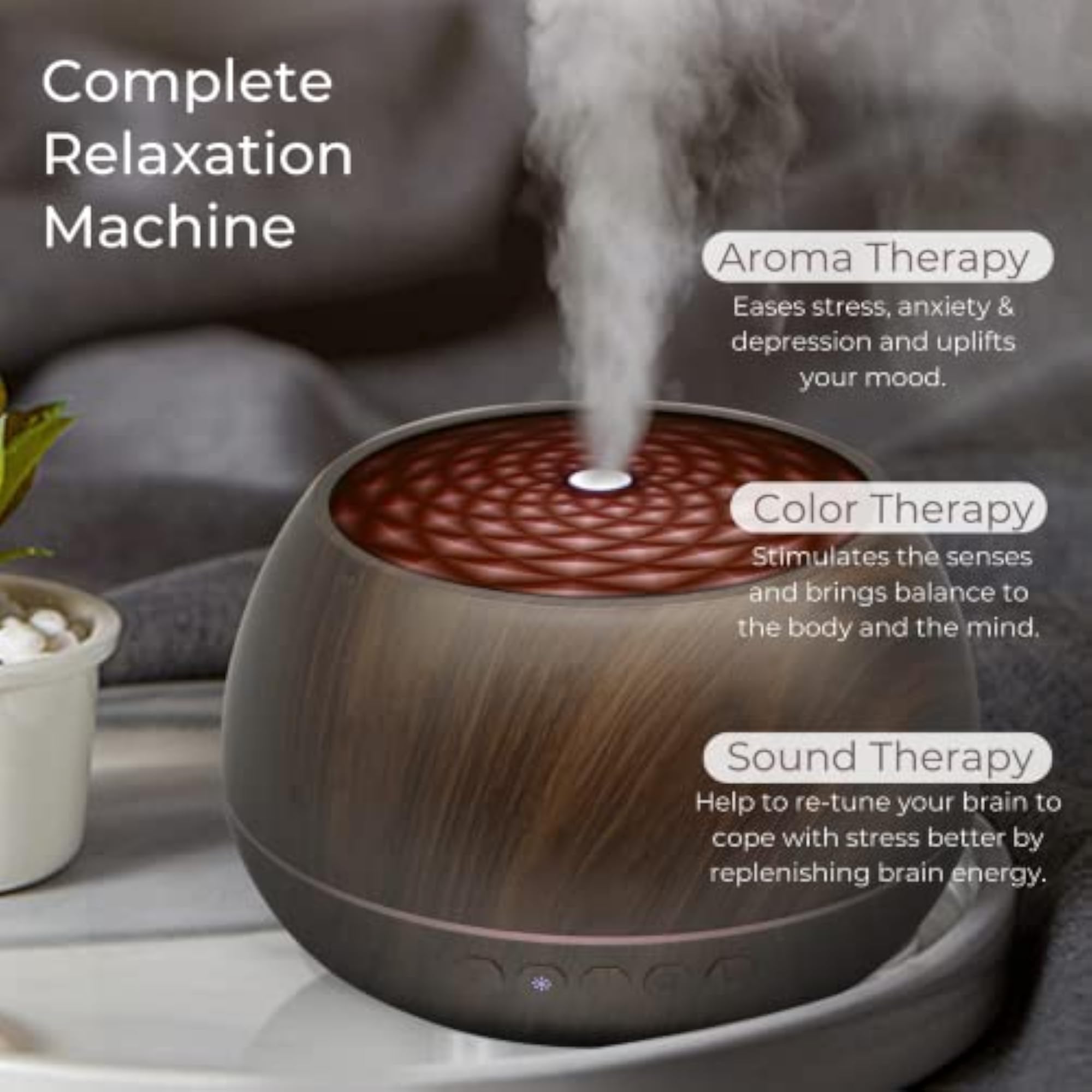 Caligo Essential Oil Diffuser with Bluetooth Speaker